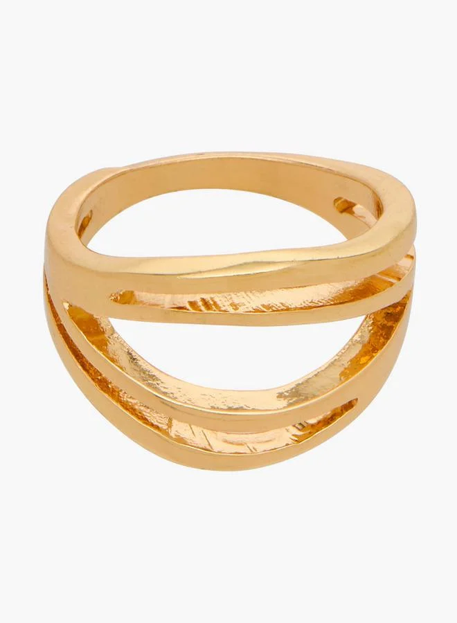 Flora Bella By Shoexpress GOLD Assorted Ring - Set Of 3 for Women | Best Price UAE